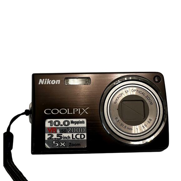 Nikon CoolPix S550 Digital Camera Black 10.0MP 5x Zoom - Picture 1 of 5